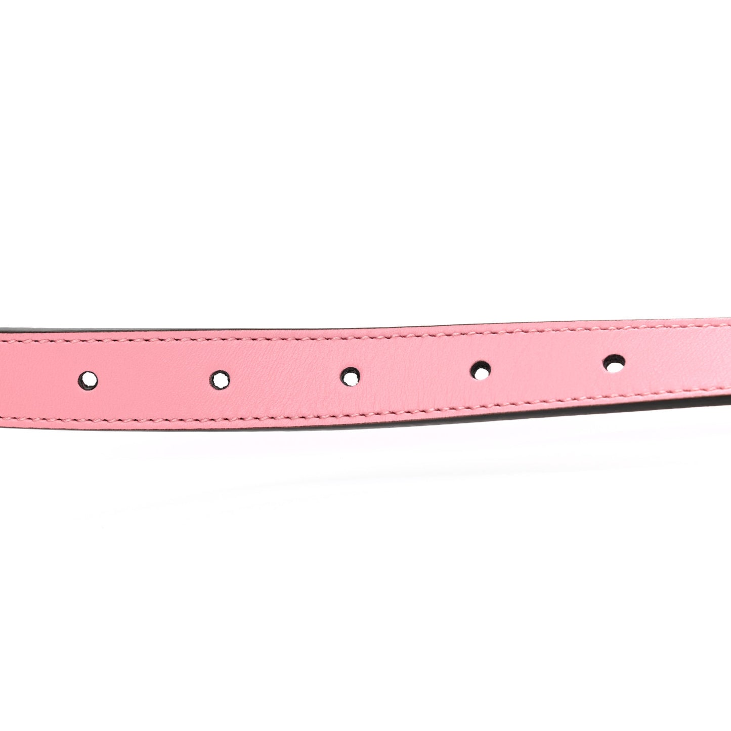 Moon Calfskin Palladium Double G 20mm Belt 80 32 Wild Rose