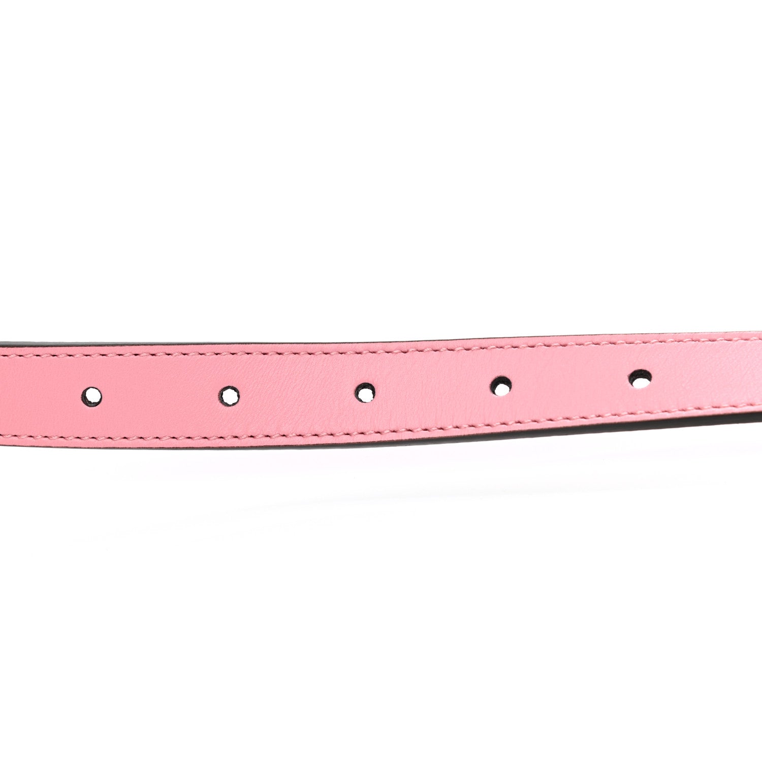 Gucci Moon Calfskin Palladium Double G 20mm Belt 80 32 Wild Rose 4 of 5