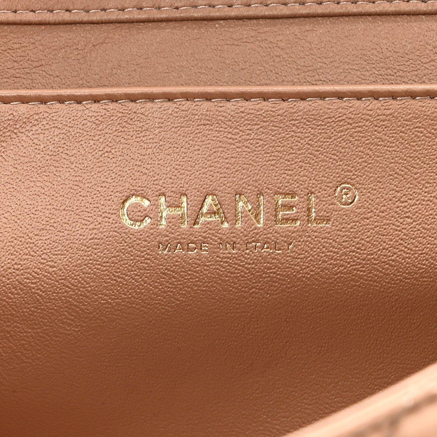 Chanel Lambskin Quilted Clutch with Chain Flap Beige Fonce 6 of 11