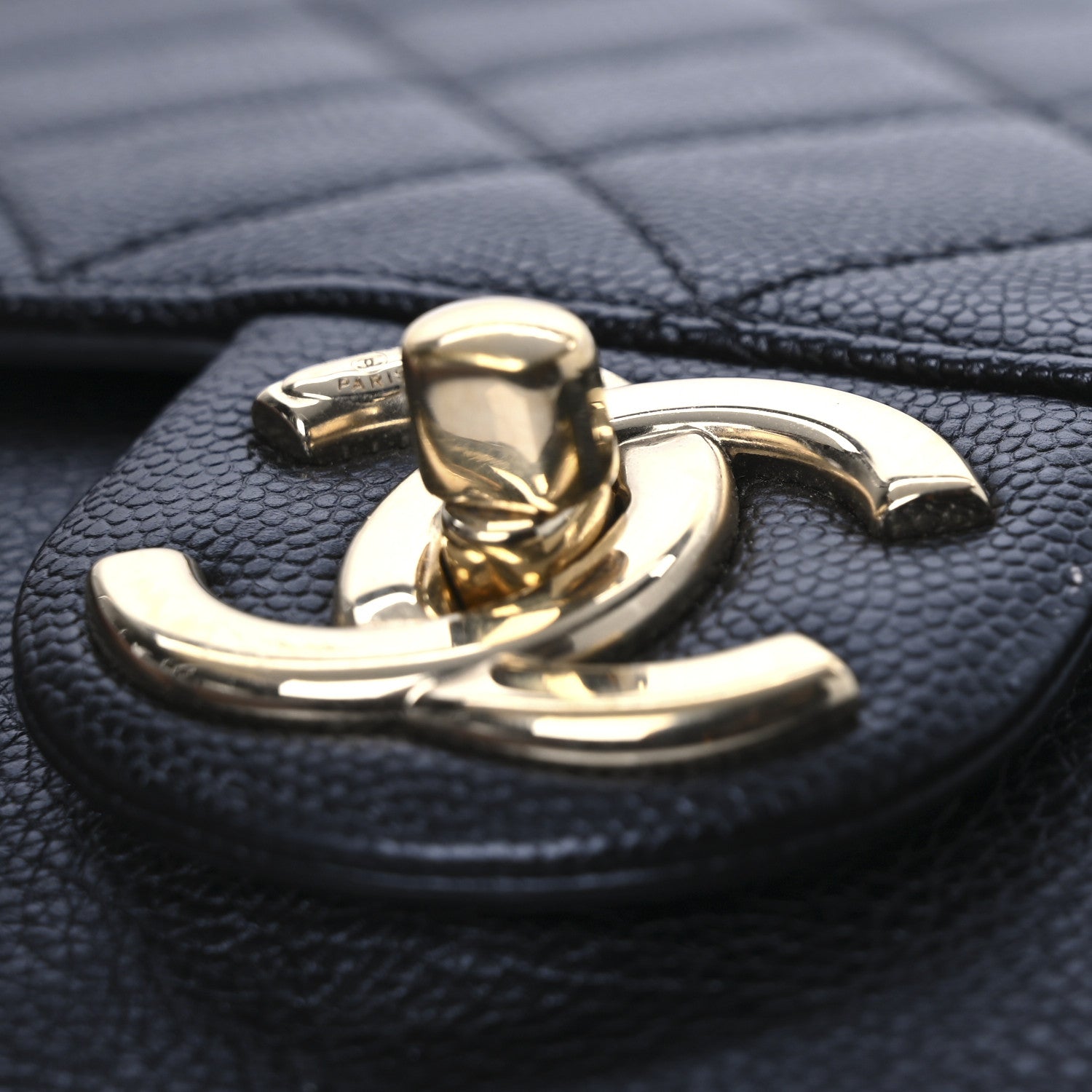 Chanel Caviar Quilted Large Studded Flap Black 11 of 12
