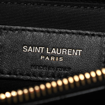 Saint Laurent Calfskin Y Quilted Monogram Medium Loulou Chain Satchel Black 6 of 10