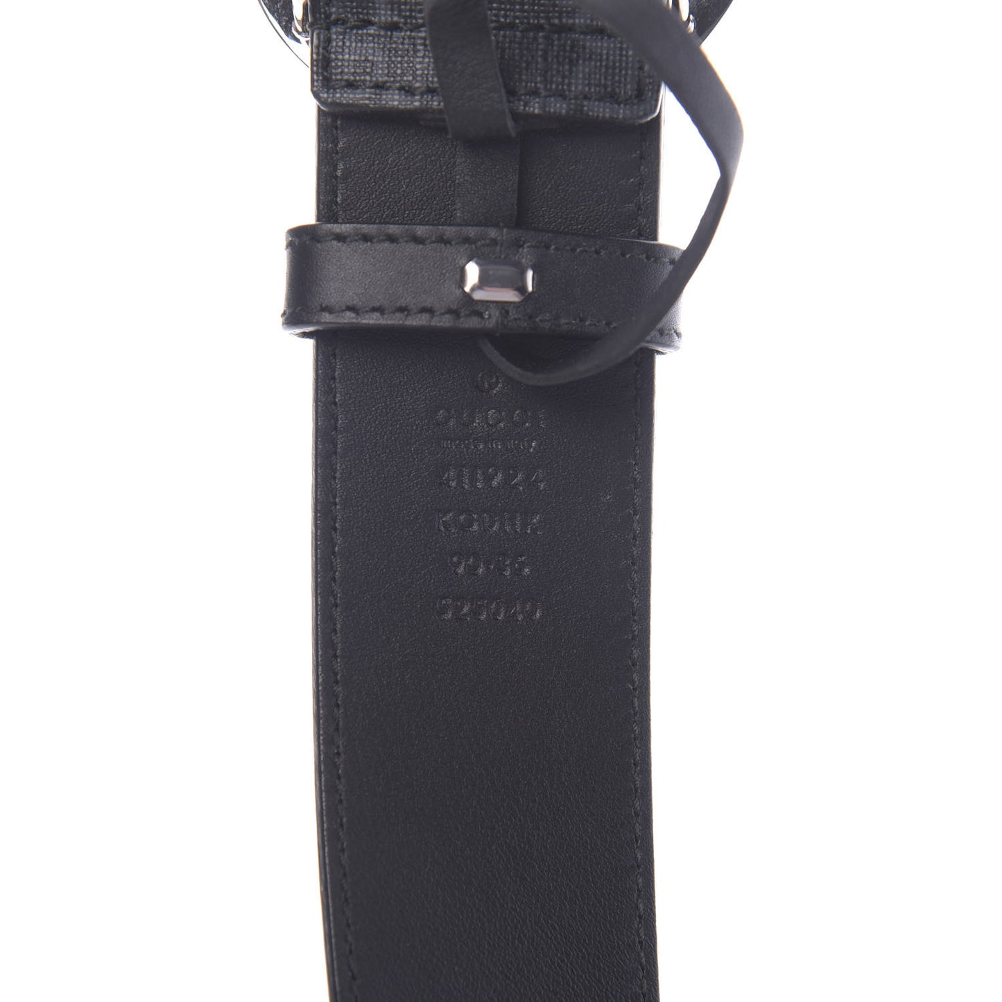 GG Supreme Monogram Selleria Calfskin Interlocking G 40mm Belt 90 36 Black Grey