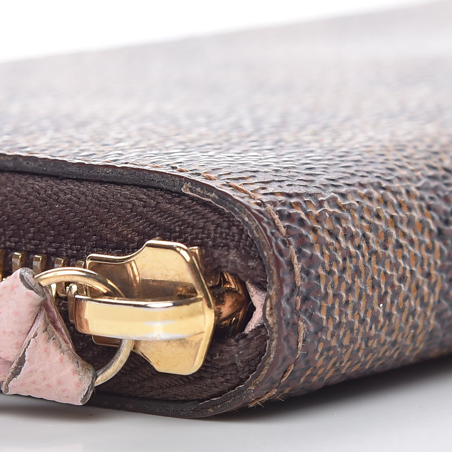 Louis Vuitton Damier Ebene Clemence Wallet Rose Ballerine 5 of 9