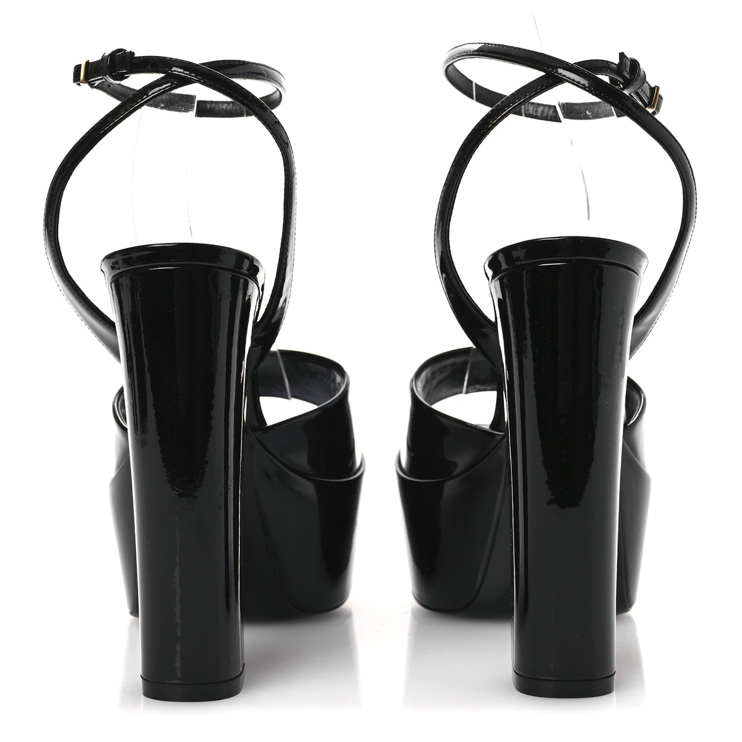 Patent Jodie 95 Platform Sandals 39.5 Black