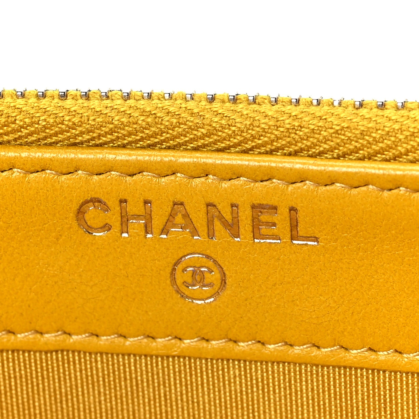 Calfskin Quilted Small Boy Clutch With Chain Yellow