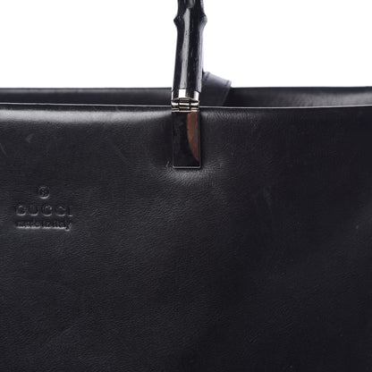 Gucci Calfskin Bamboo Top Handle Bag Black 22 of 29
