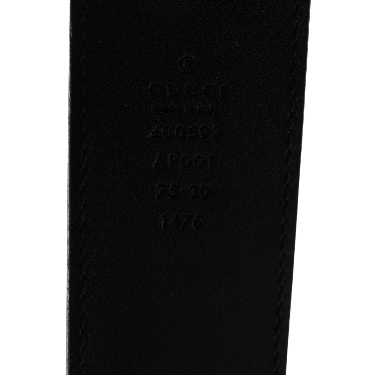 Gucci Calfskin Double G 40mm Belt 75 30 Black 3 of 5