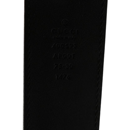 Gucci Calfskin Double G 40mm Belt 75 30 Black 3 of 5