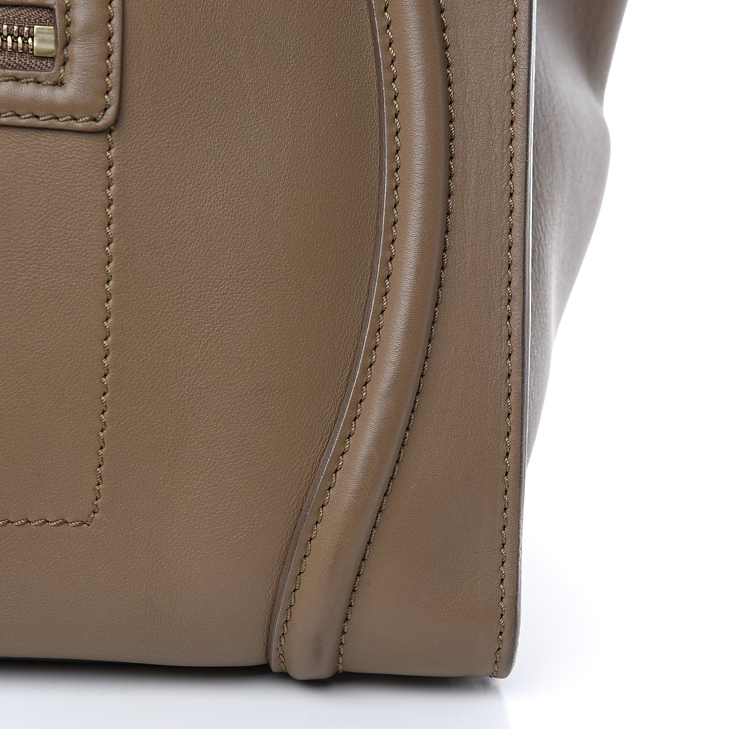 Smooth Calfskin Large Luggage Camel