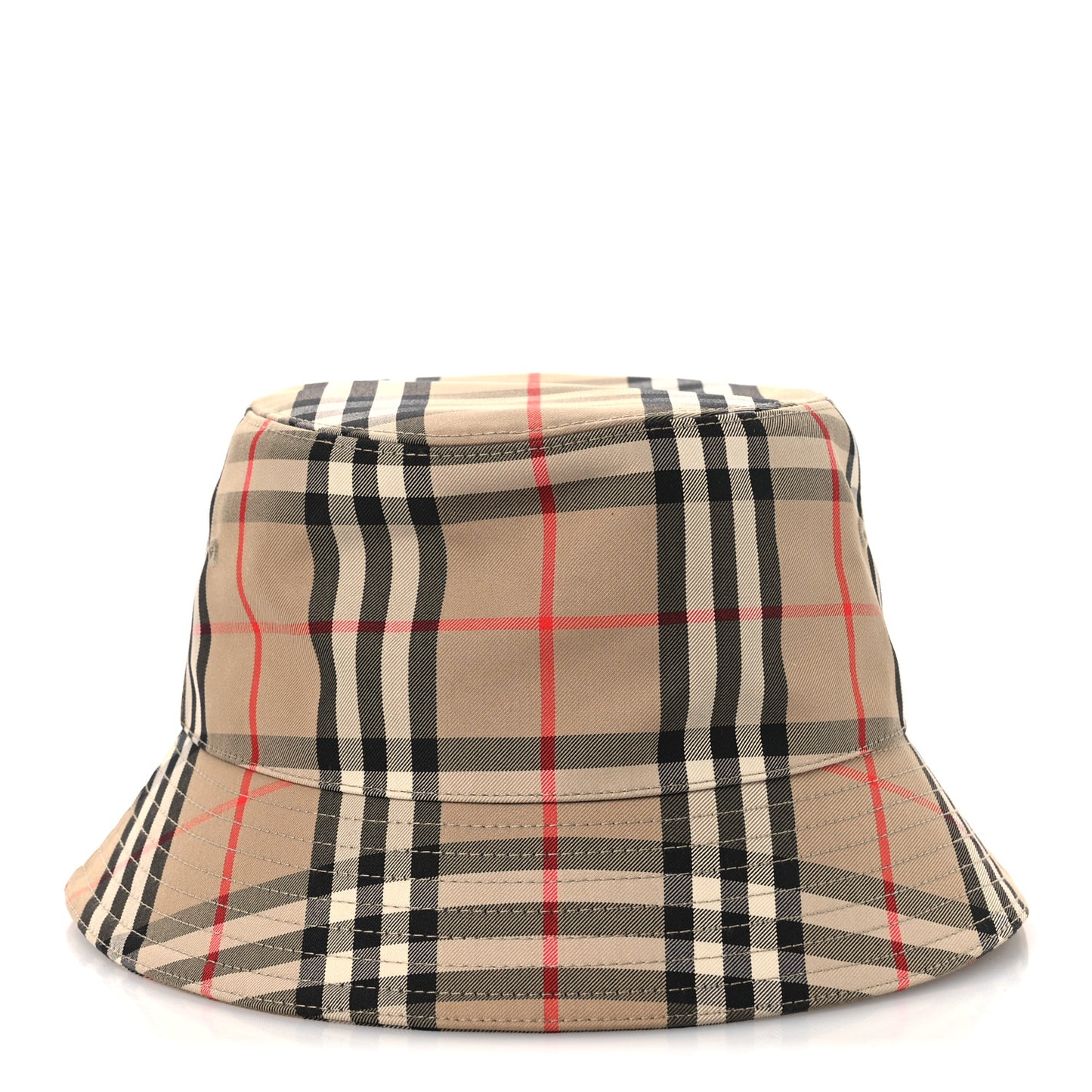 Technical Cotton Vintage Check Bucket Hat L Archive Beige