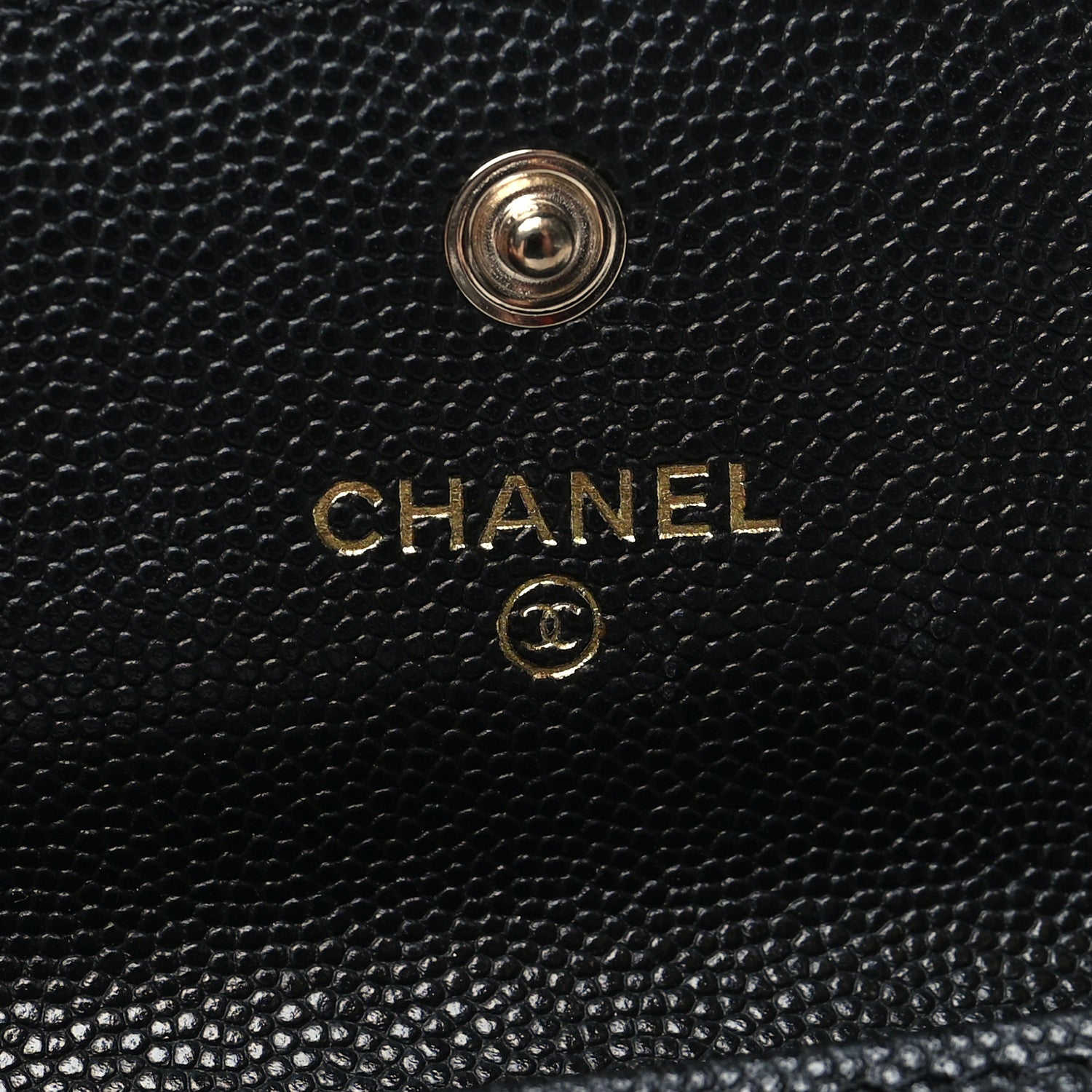 Chanel Caviar Quilted CC Racing Flag Flap Card Holder Black 6 of 9