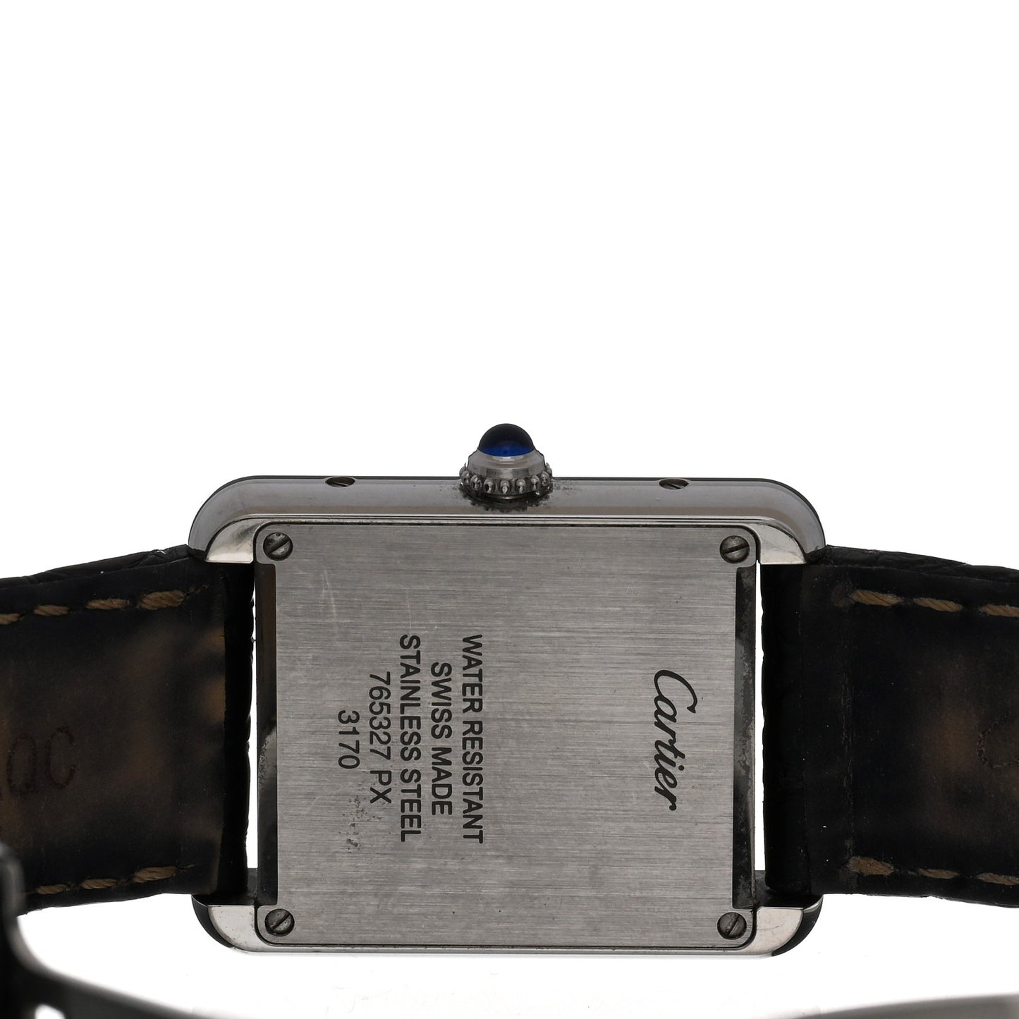Stainless Steel Alligator 24mm Tank Solo Piano Quartz Watch