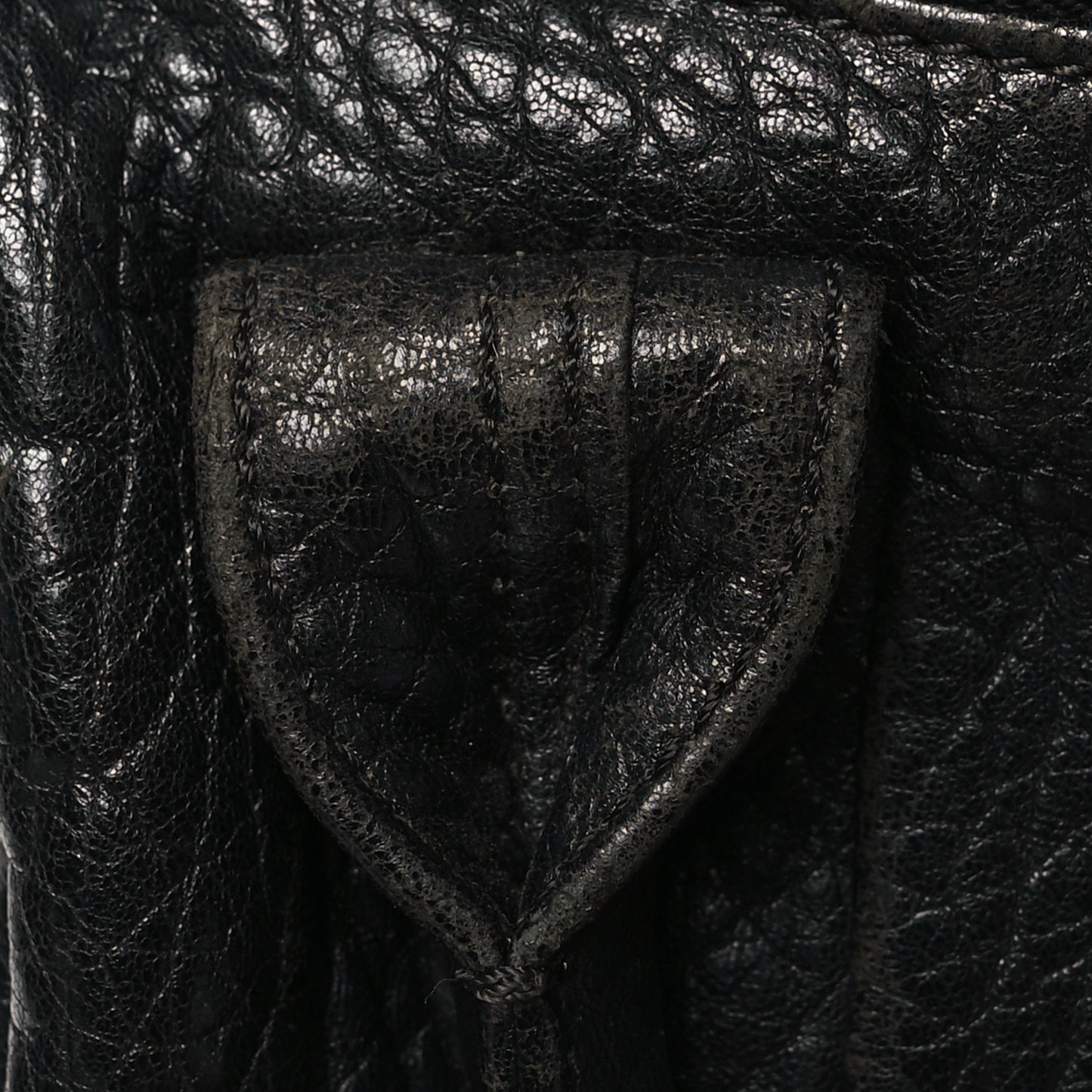 Pebbled Lambskin Mini Rockie Black Rhodium Hardware