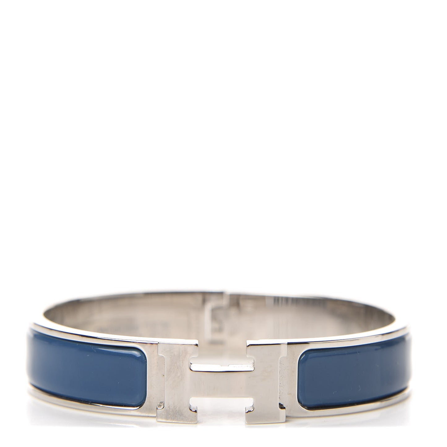 Enamel Narrow Clic Clac H Bracelet PM Bleu Profond