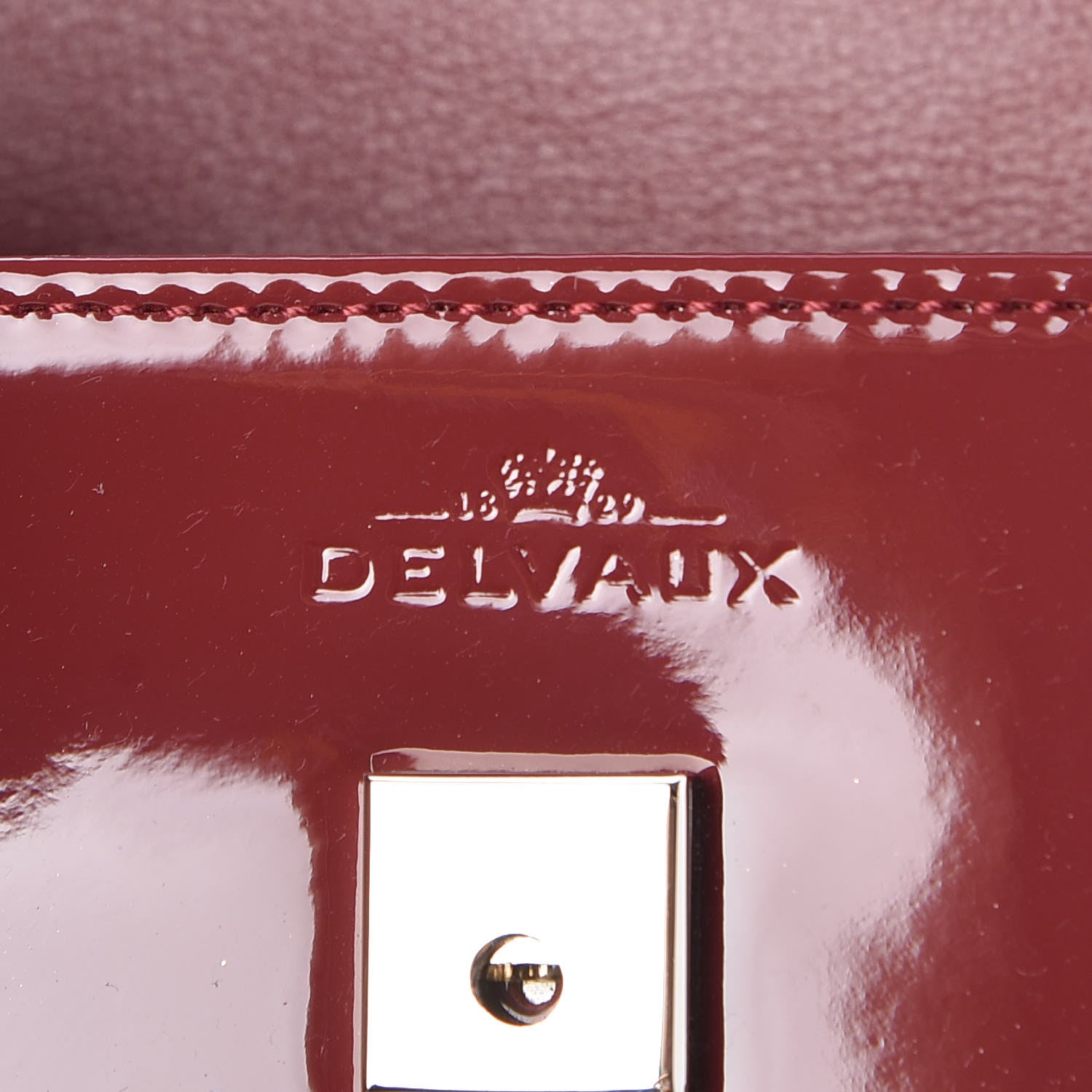 Delvaux Patent Calfskin Micro Tempete Satchel Red 7 of 8
