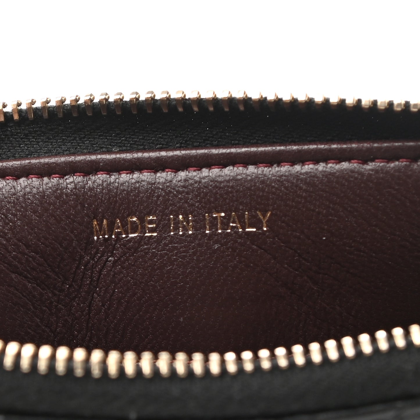Lambskin Quilted Zip Pouch Black