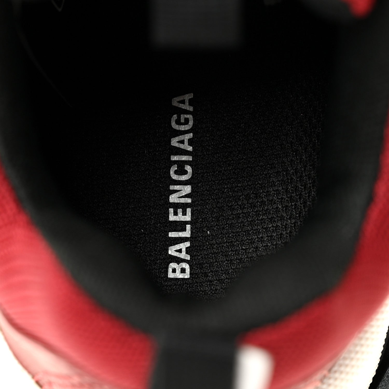 Balenciaga Fabric Mesh Washed Effect Womens Triple S Sneakers 39 Bordeaux Tricolor 7 of 10