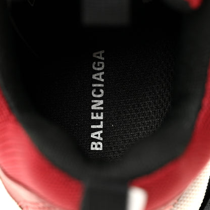 Balenciaga Fabric Mesh Washed Effect Womens Triple S Sneakers 39 Bordeaux Tricolor 7 of 10