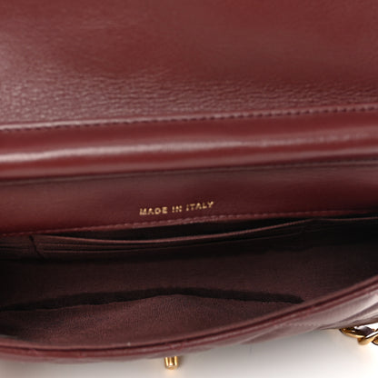 Chanel Calfskin Quilted Coco Mail Clutch With Chain Burgundy 6 of 11