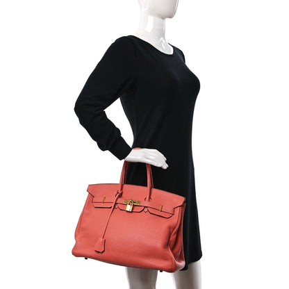 Hermes Togo BIRKIN 35 Crevette 2 of 15