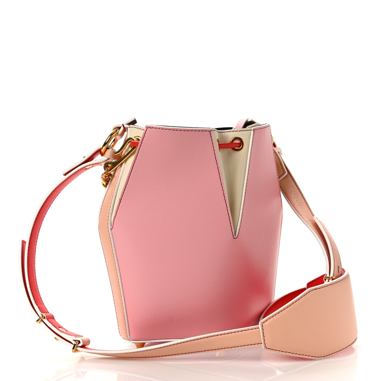 Alexander McQueen Calfskin Small Bucket Bag Pink 2 of 7
