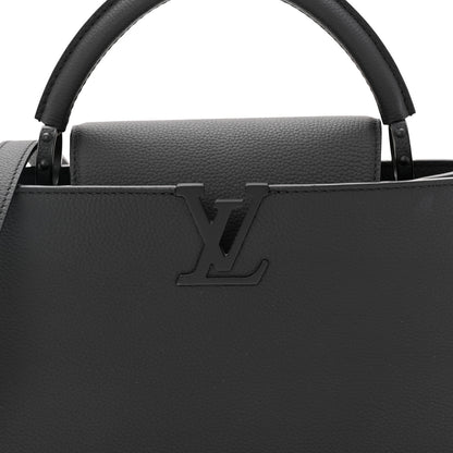 Louis Vuitton Taurillon Capucines East West MM Matte Black 7 of 10