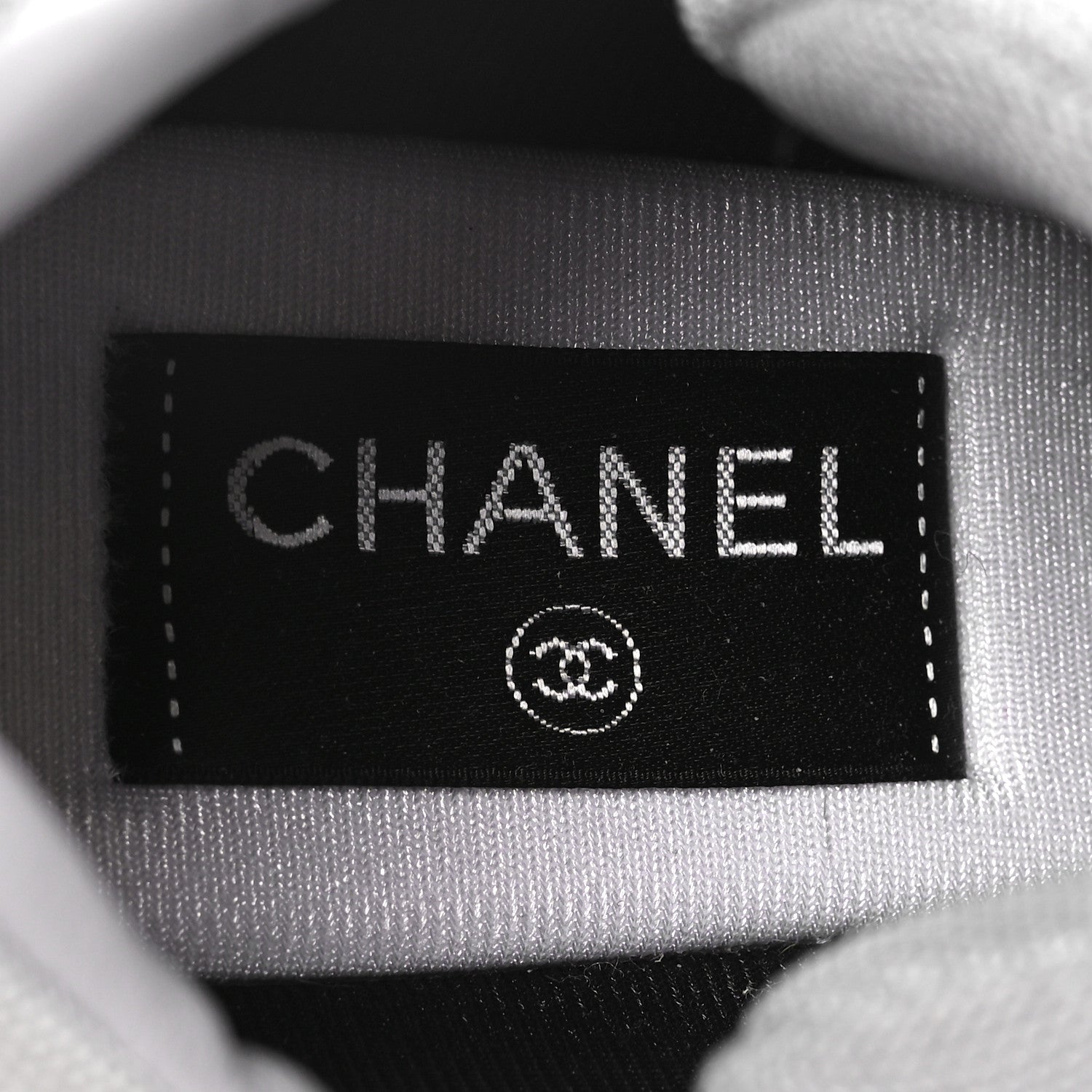 Chanel Suede Velvet Lambskin CC Sneakers 37.5 Grey 6 of 8
