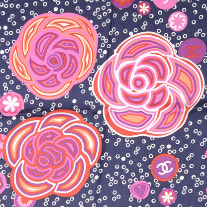Chanel Silk Camellia Flower Scarf 5 of 9