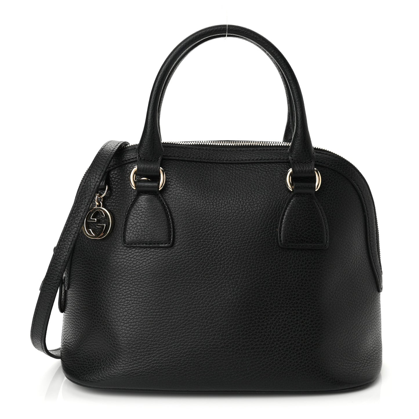 Calfskin Medium Dome Bag Black