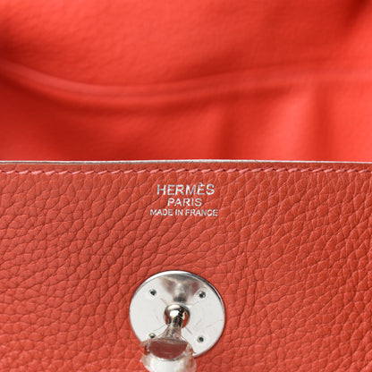 Hermes Taurillon Clemence Lindy 30 Sanguine Rouge Pivoine 7 of 16