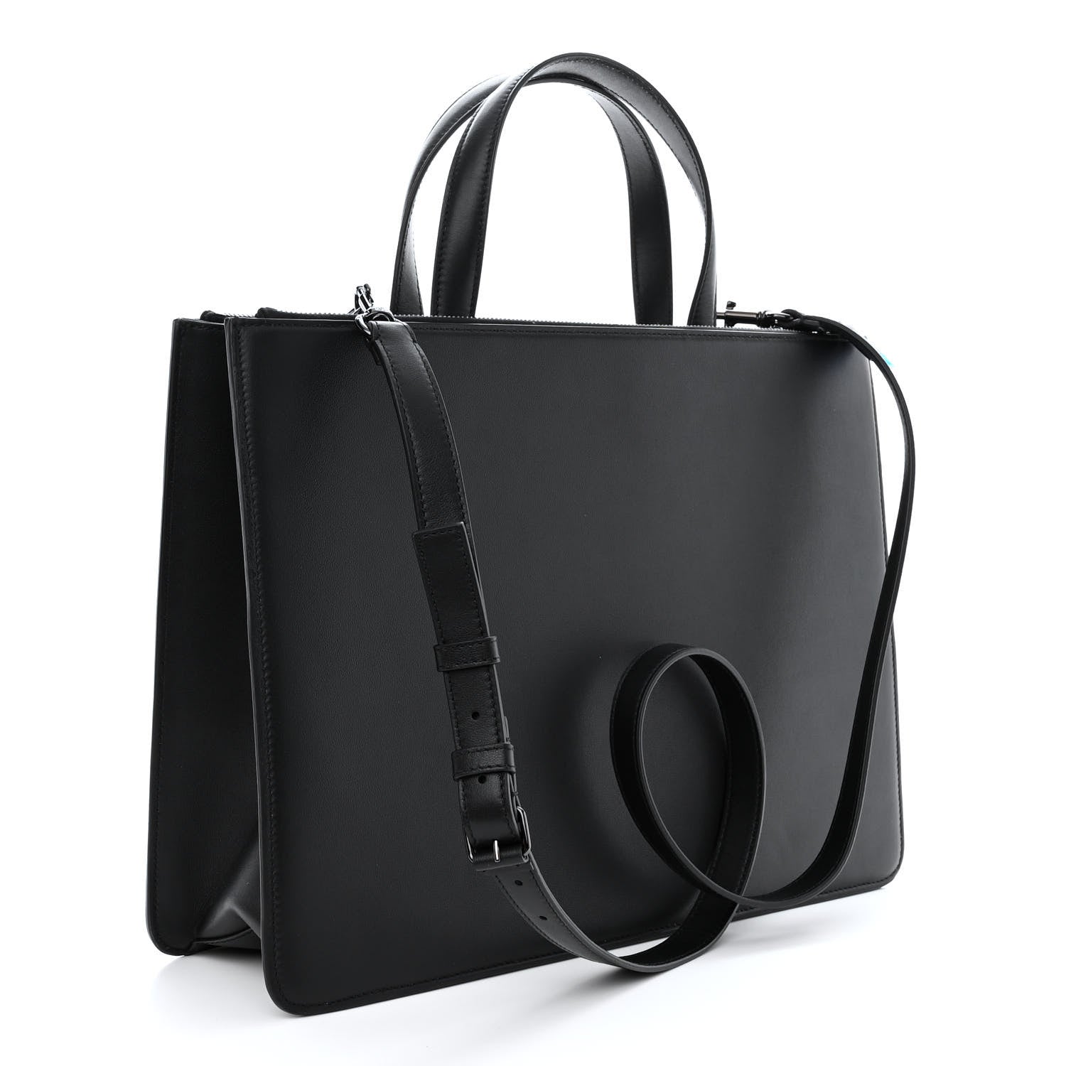 Valentino Garavani Calfskin Tonal Vlogo Briefcase Black 3 of 10