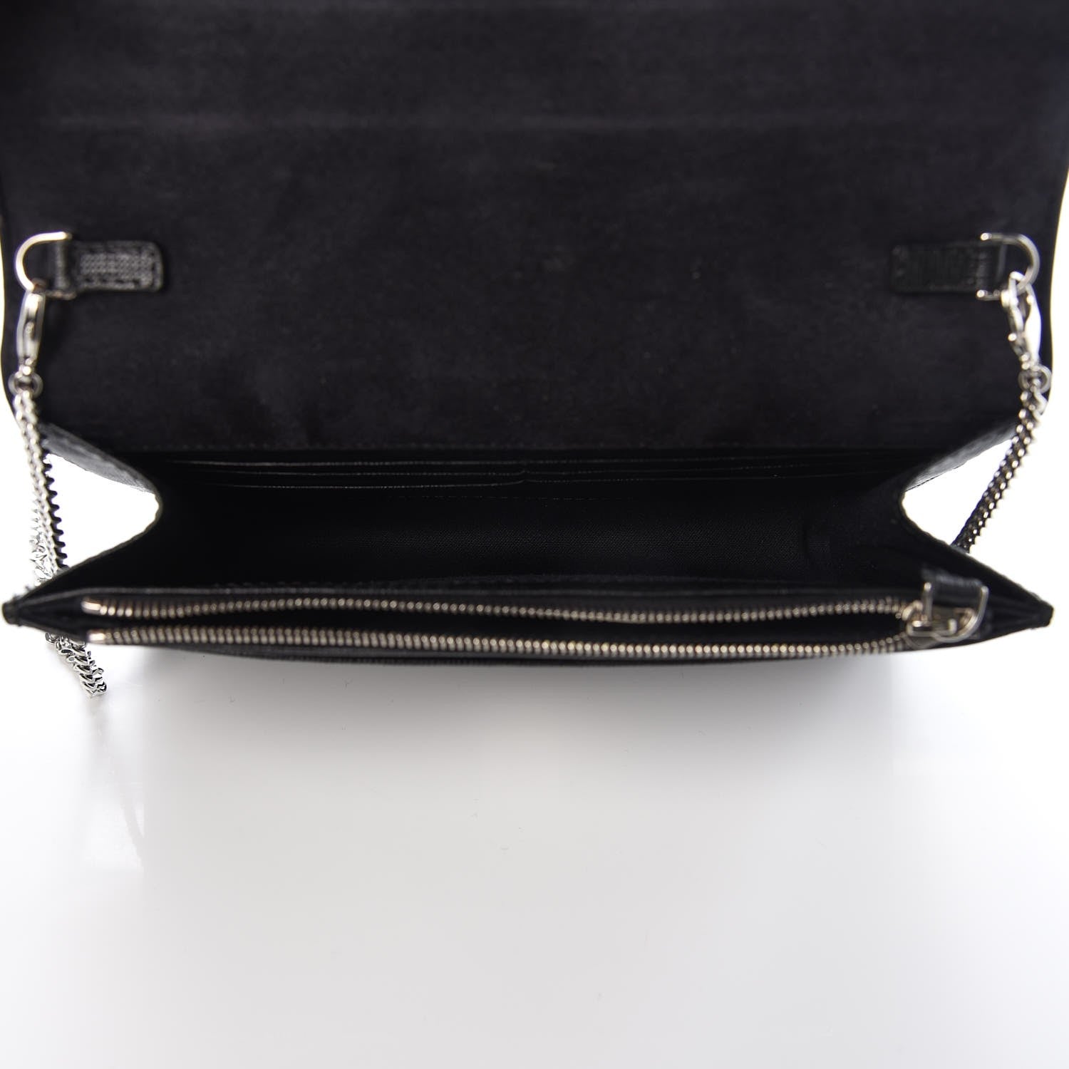 Fendi Vitello Elite Mink Fur Studded Karlito Tube Wallet on Chain Black 5 of 7