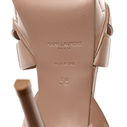 Saint Laurent Patent Tribute 75 Platform Sandals 38 Nude 8 of 10