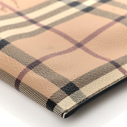 Burberry Haymarket Check Peyton Crossbody Clutch Bag Toffee 10 of 10