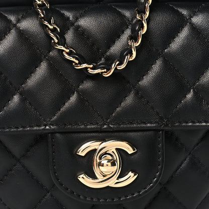 Chanel Lambskin Quilted CC In Love Heart Bag Black 8 of 11