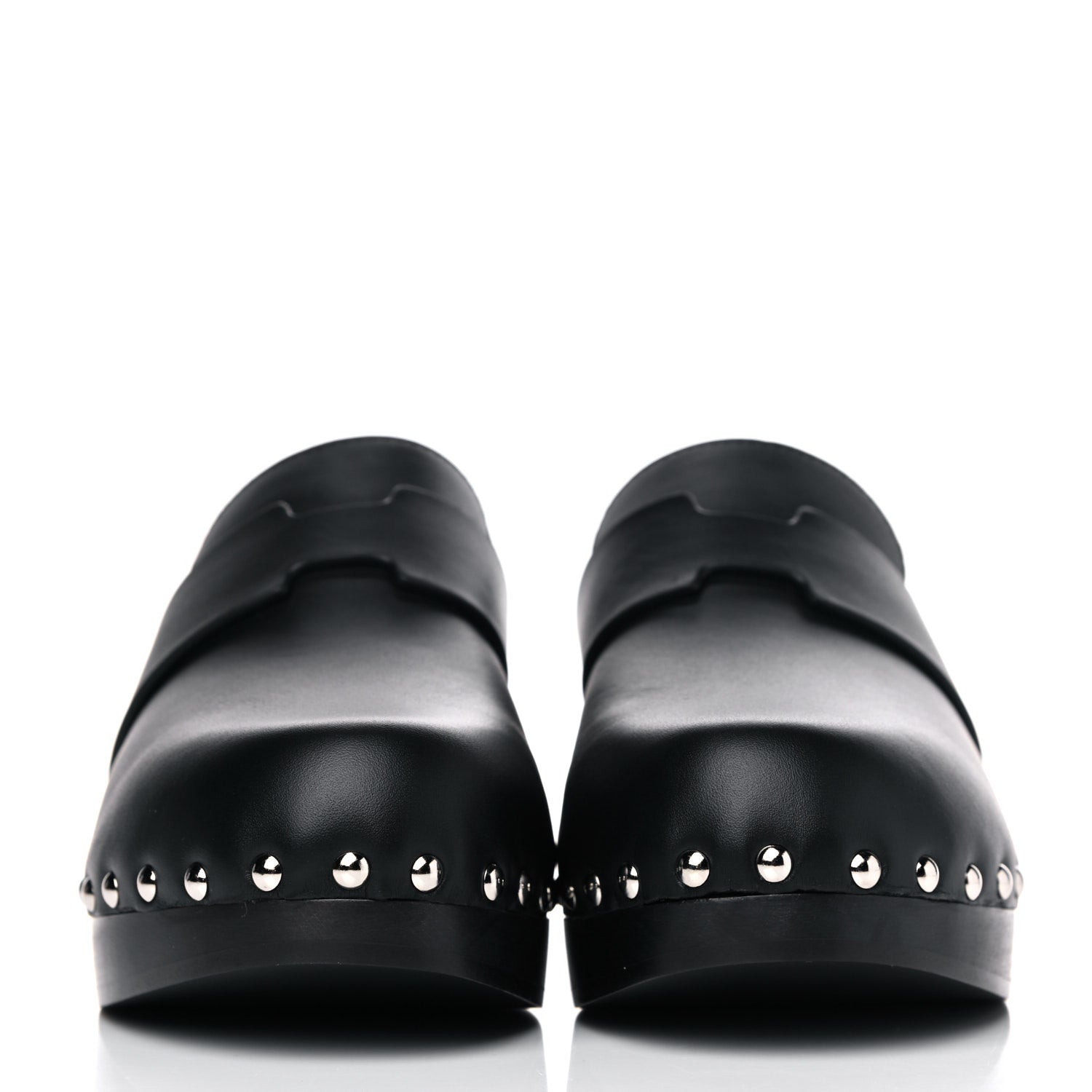 Hermes Calfskin Calya Mules 36 Black 2 of 9