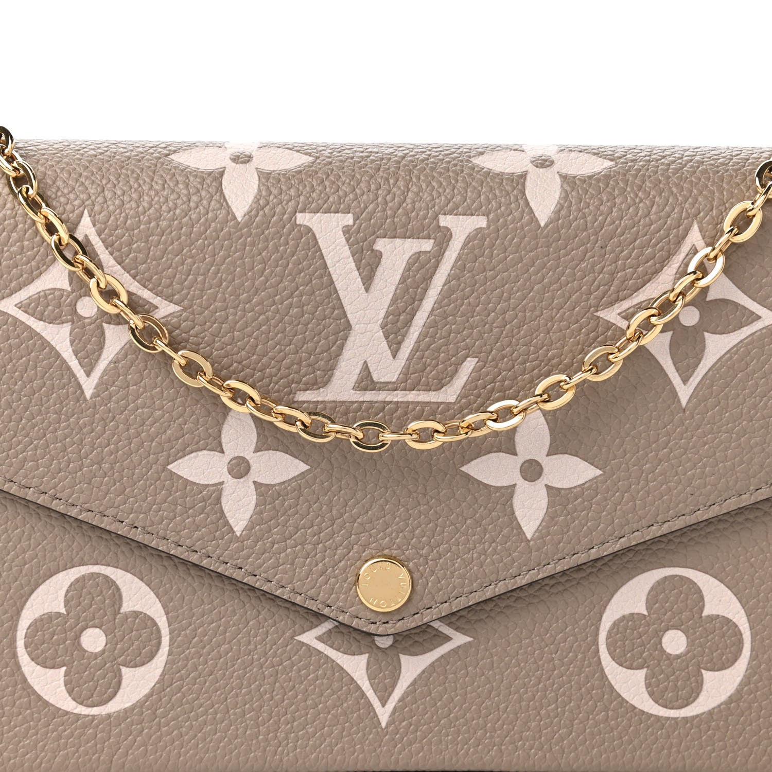 Louis Vuitton Empreinte Monogram Giant Felicie Pochette Tourterelle Creme 9 of 11