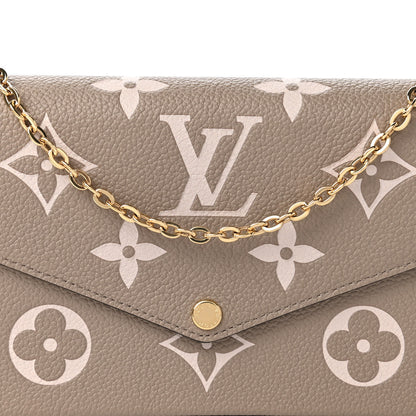 Louis Vuitton Empreinte Monogram Giant Felicie Pochette Tourterelle Creme 9 of 11