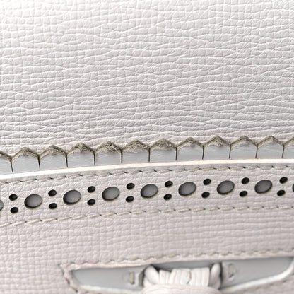 Burberry Grainy Calfskin Broguing Tassel Small Macken Crossbody Bag Chalk White 13 of 14