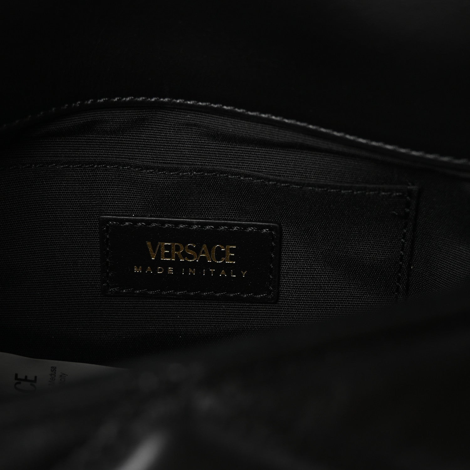 Versace Calfskin Quilted Medusa Small Top Handle Shoulder Bag Black 6 of 9