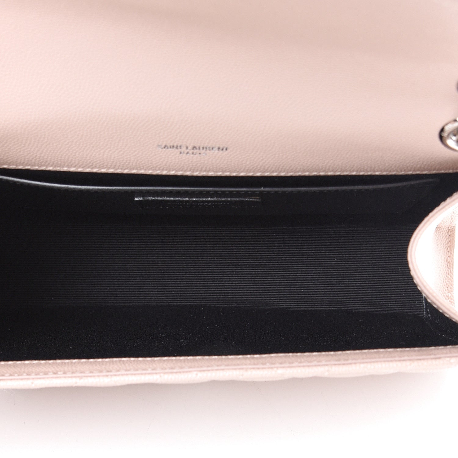 Saint Laurent Grain De Poudre Textured Mixed Matelasse Medium Triquilt Monogram Satchel Marble Pink 4 of 9
