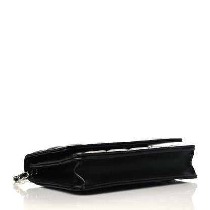 Chanel Lambskin Quilted Wallet On Chain WOC Black 4 of 12