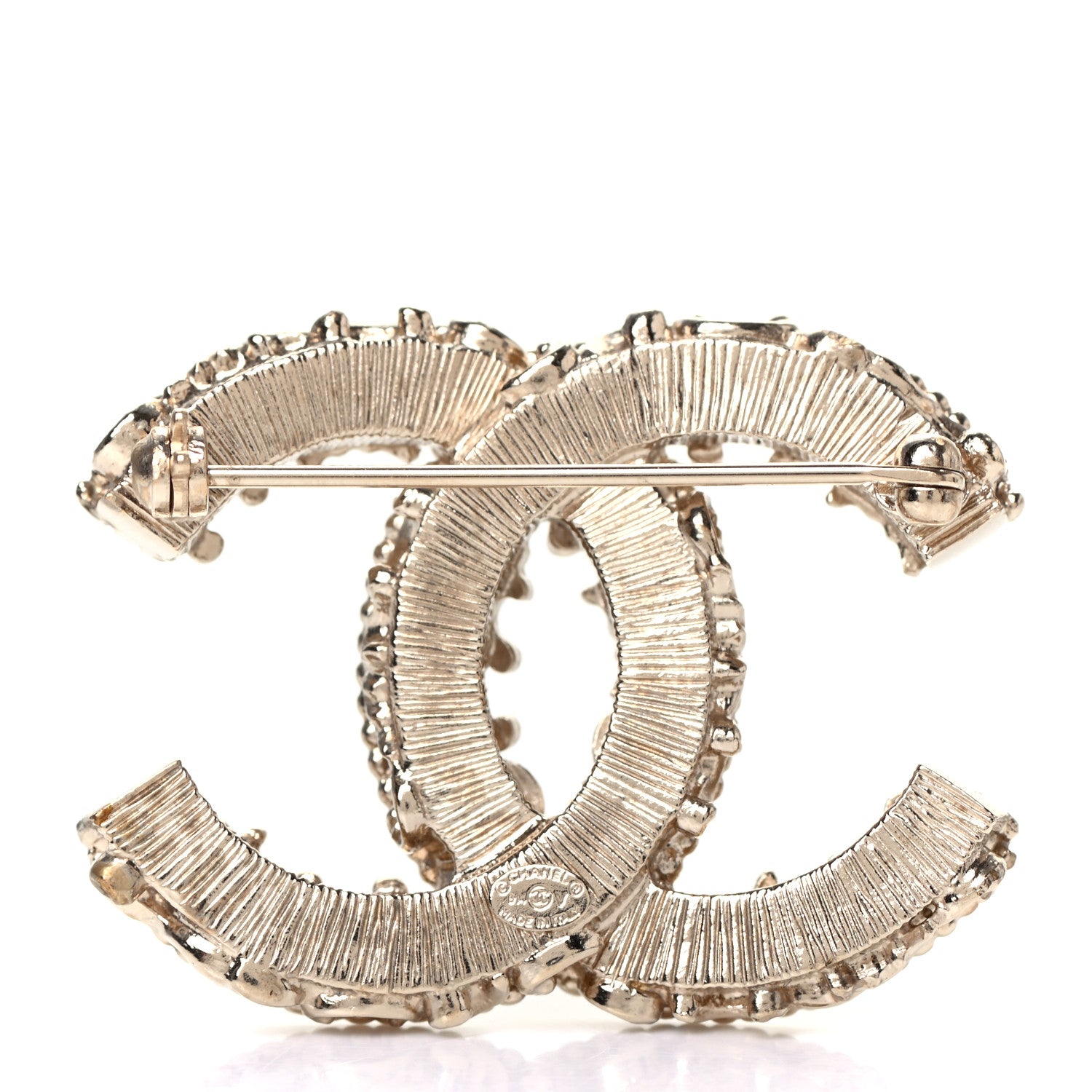 Chanel Enamel CC Baroque Brooch Black Gold 2 of 4