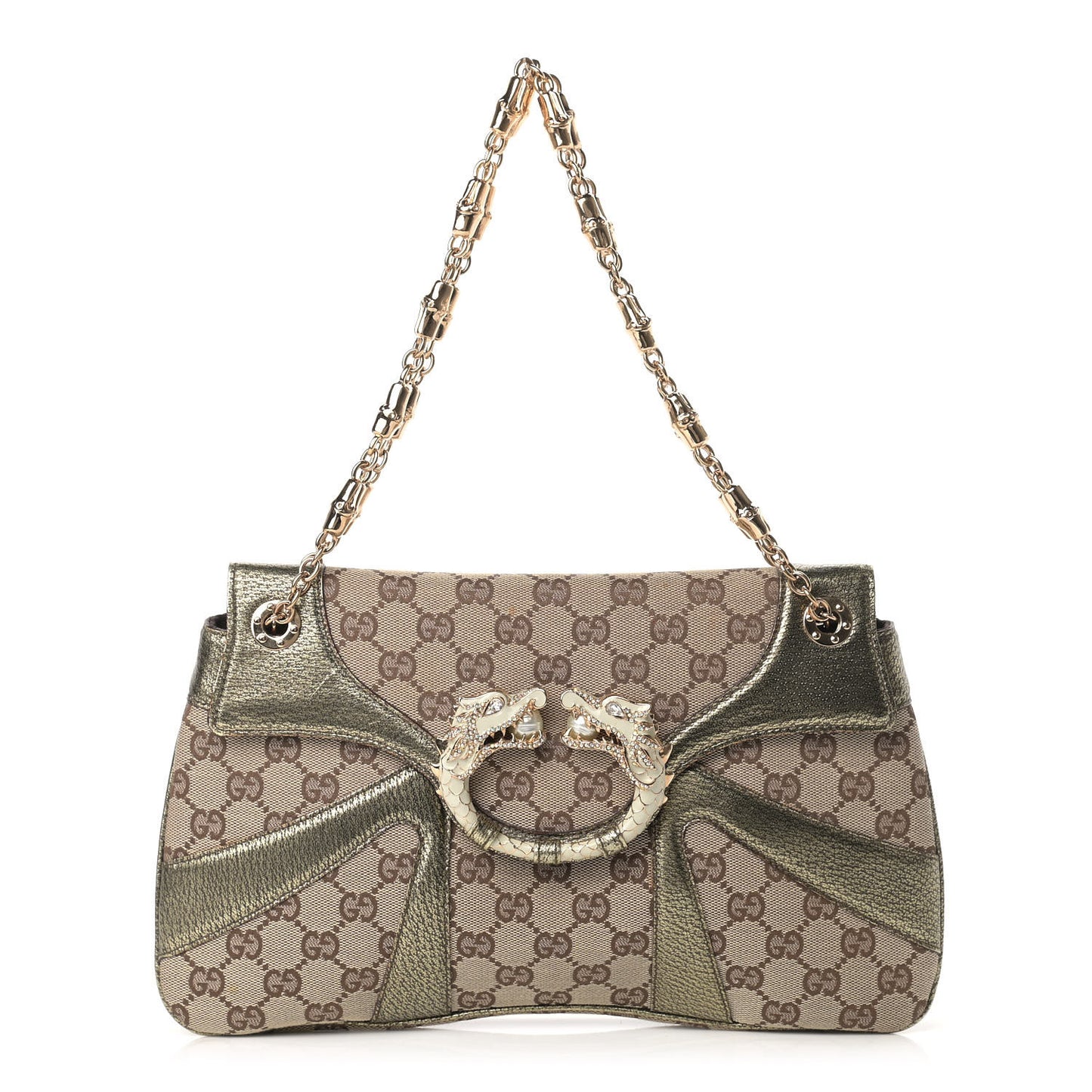 Monogram Tom Ford Jeweled Dragon Bag Gold