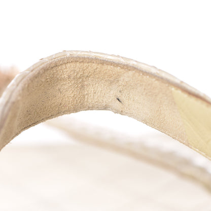 Chanel Python CC Thong Sandals 38 Beige Clair 8 of 13