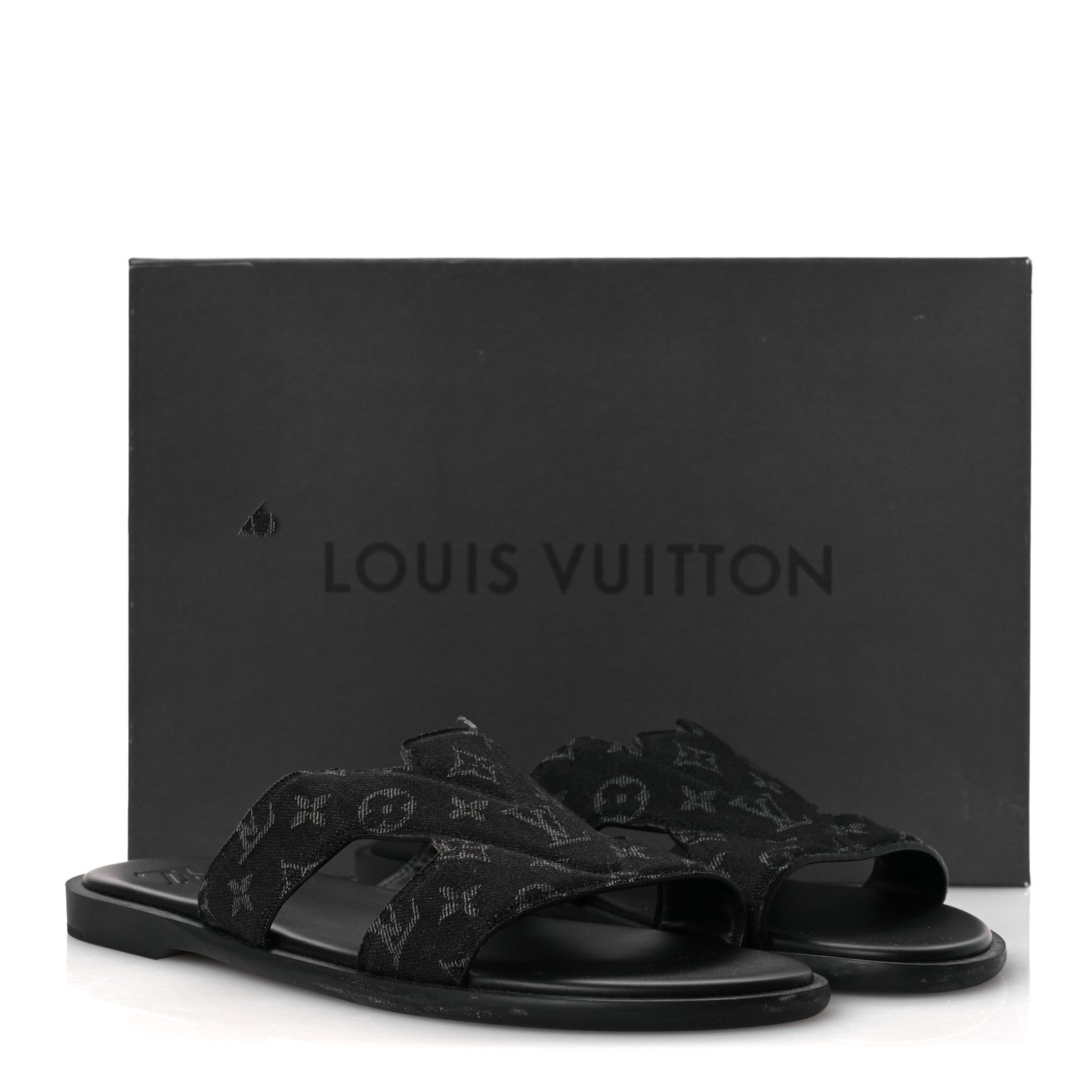 Louis Vuitton Monogram Denim Mens LV Oasis Mules 9.5 Black 11 of 11
