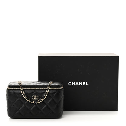 Chanel Caviar Quilted Small Vanity Case With Chain Black 11 of 11