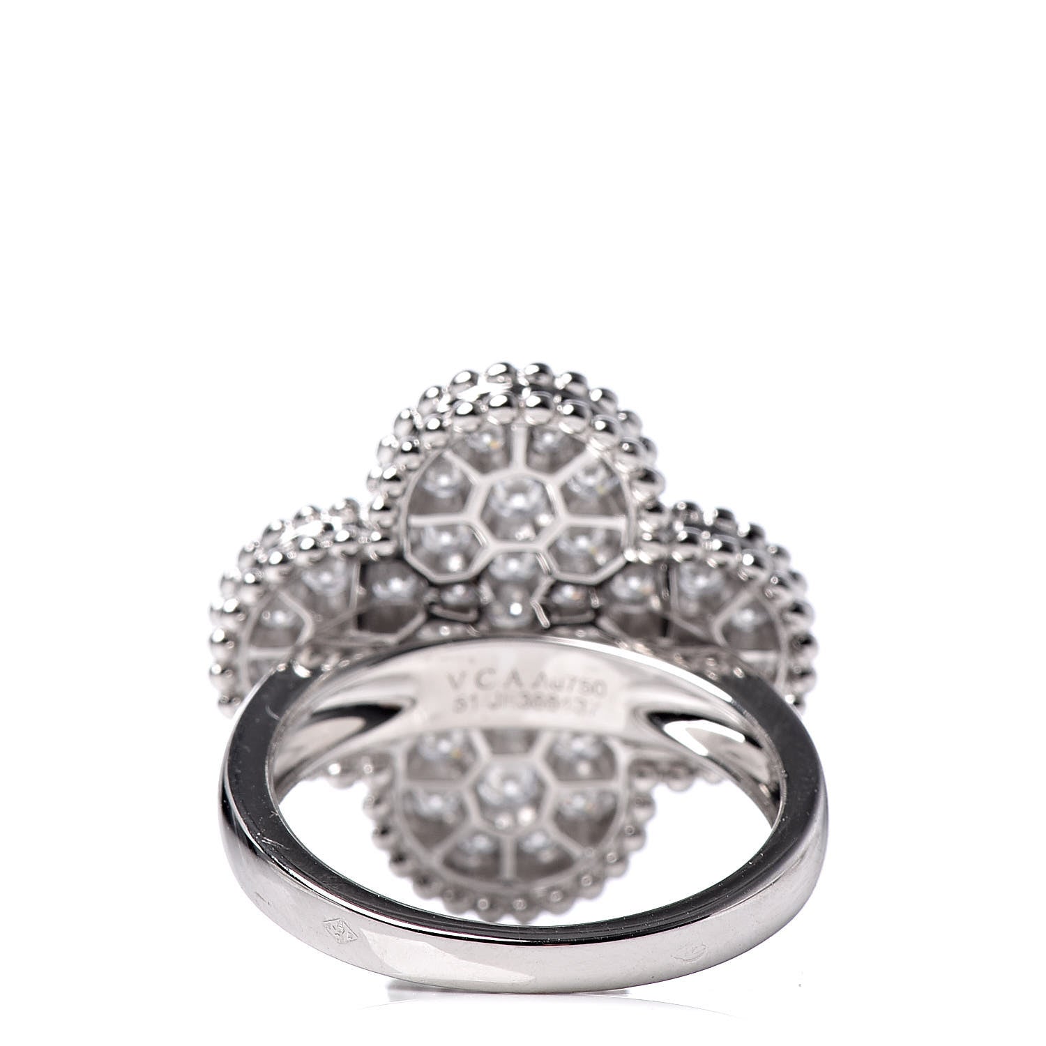 Van Cleef & Arpels 18K White Gold Diamond Magic Alhambra Ring 51 5.75 3 of 4