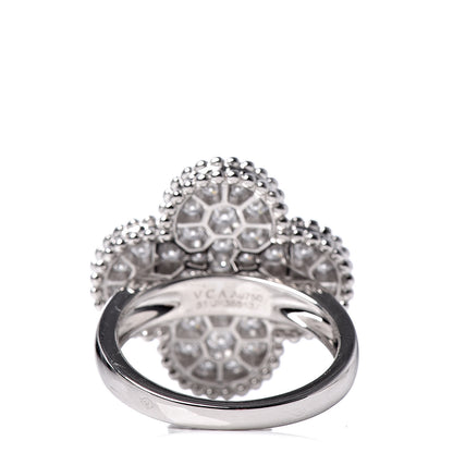 Van Cleef & Arpels 18K White Gold Diamond Magic Alhambra Ring 51 5.75 3 of 4