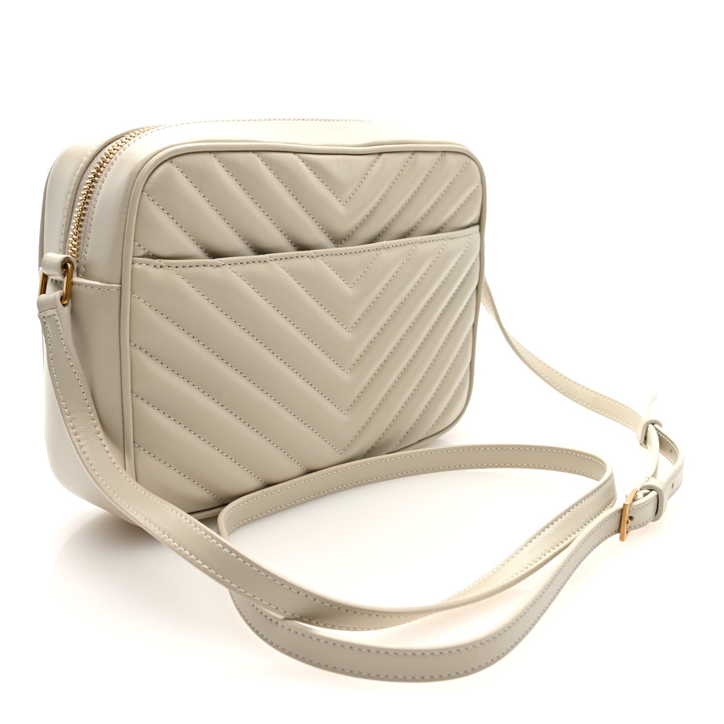 Calfskin Matelasse Monogram Lou Camera Bag Crema Soft